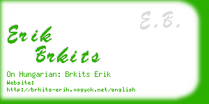 erik brkits business card